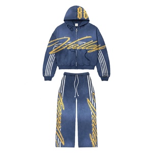 Conjunto Deportivo de 2 Piezas para Hombre, Estilo Urbano, con Estampado Personalizado, Transpirable, Cintura Elástica, Moda Americana, Venta al Por Mayor - Product Image 3