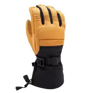 Professional Waterproof Leather <b>Ski</b> <b>Gloves</b> Men <b>Women</b> Thermal Insulated Winter Sports Snowboarding Windproof Warm Work <b>Gloves</b> - Product Image 2