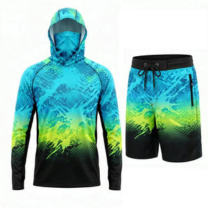เสื้อฮู้ดตกปลาผู้ชายแบบกำหนดเอง UPF50+ แห้งเร็ว ป้องกันรังสียูวี แขนยาว พร้อมหน้ากาก - Product Image 1