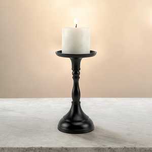 <b>Black</b> Illuminate <b>Candlestick</b> Holder for Home Decoration Durable Metal Candle Stand - Product Image 6