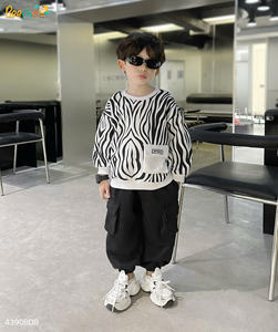 Conjuntos de Ropa Casual de Forro Polar de Color Liso para Niños Pequeños, Ropa de Casa, Tops de Manga Larga y Pantalones, Atuendos para Niños Pequeños - Product Image 4