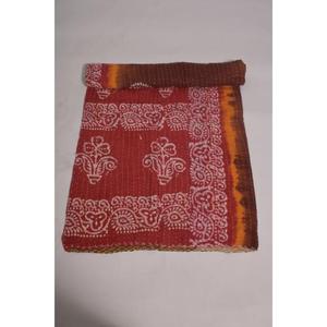 Colcha Kantha Gudri Hecha a Mano en India, Reversible, de Algodón, Estilo Vintage, para Sofá y Cama - Product Image 2