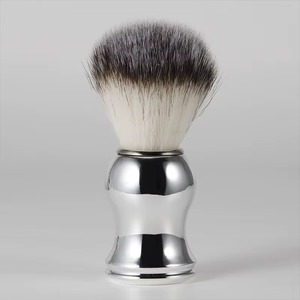 Brocha de afeitar de fibra con mango de plástico ABS para hombres, herramienta de barbería, brocha de afeitar de fibra. - Product Image 1