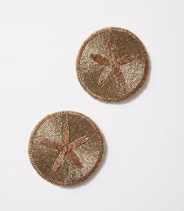 Juego de Posavasos Redondos de Bambú con Grabado de Estrella de Mar, Estilo Mediterráneo, Tejidos, Ecológicos, Promocionales - Product Image 3
