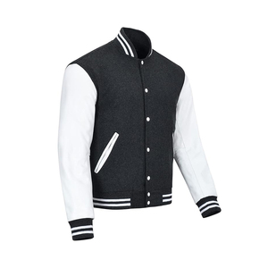 Blouson universitaire matelassé réversible pour homme en mélange nylon-polyester, double face, style baseball, avec doublure matelassée, pour l'hiver et le streetwear - Product Image 2