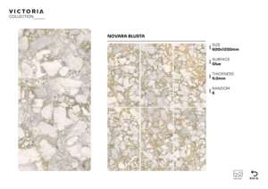 Azulejos de porcelana de lujo con superficie adhesiva de diseño, tamaño 600X1200, azulejos de gran tamaño para espacios de vida y oficinas. - Product Image 3