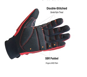 Gants de travail anti-impact TPR personnalisés pour l'extraction du pétrole et du gaz Gants de sécurité avec résistance aux vibrations et aux chocs ignifuges - Product Image 3