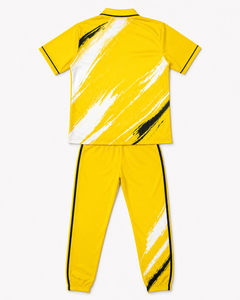 Uniforme de Cricket para Hombre, Camiseta Polo Sublimada Amarilla y Blanca y Pantalones, Ropa Deportiva Transpirable para Partidos y Entrenamientos, para Todas las Temporadas - Product Image 4