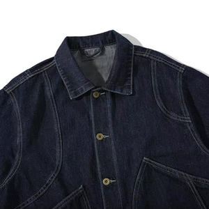 Sudadera de Mezclilla Personalizada para Hombre, Color Sólido, Cuello Redondo, Botones al Frente, Estilo Casual, Tela 100% Algodón de Alta Calidad - Product Image 5