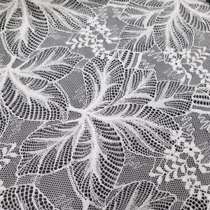 Tissu en dentelle tricoté warp de qualité supérieure coréenne en Spandex/Nylon pour sous-vêtements, robes, couleur personnalisée, extensible, léger, pour la détente et les mariages - Product Image 4