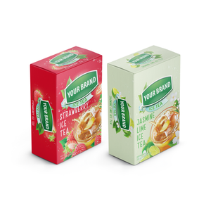 Boîte d'emballage de thé instantané de meilleure qualité, saveur fraise, thé glacé à la pêche avec marque privée certifiée - Product Image 3