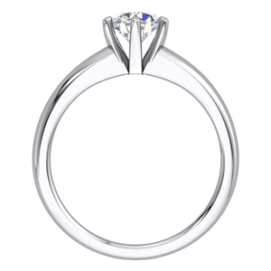 Anillo de Compromiso y Boda de Lujo Divya Creations para Mujer, con Diamante Cultivado en Laboratorio, Corte Brillante, Plata de Ley 925, Bañado en Rodio - Product Image 2