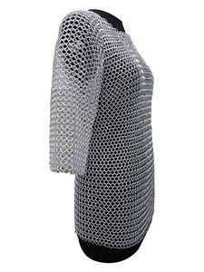 Camisa de Malla de Aluminio de Media Manga con Anillos de 10mm, Armadura Vikinga de Caballero, Disfraz Medieval para Recreación Histórica - Product Image 2