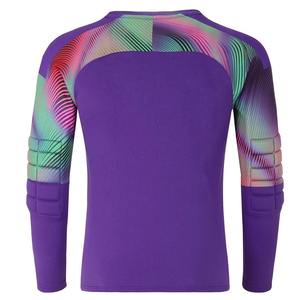 Maillot de gardien de but rembourré de qualité supérieure, manches longues, col rond, vêtements de sport pour adultes, respirant, séchage rapide, 100% polyester, personnalisable - Product Image 4
