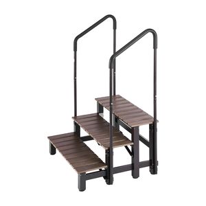 Escalera para Piscina de 3 Peldaños con Barandilla, Capacidad de 550 Libras, 32.3 Pulgadas de Ancho, Acero y Plástico, Fácil Montaje - Product Image 1