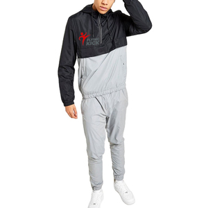Unisex High Quality Nylon Sports Tracksuit Custom Design Men's <b>Workout</b> Football Windbreaker & Pants Solid 2 Piece Sets - Product Image 1