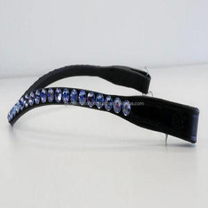 Bracelet en cuir de cheval décoratif, 3 pièces de qualité supérieure, avec perles bling-bling, noir et marron, pour toutes les tailles personnalisées - Product Image 3