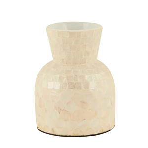 Vietnamese Design White Mother of Pearl Modern Decorative Flower Vase Table Vase for Home Decor Wholesale Price - Product Image 1