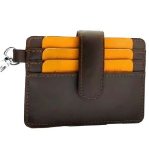 Porte-cartes en cuir marron de qualité supérieure pour hommes, étui mince pour cartes de crédit, portefeuille de poche professionnel minimaliste, élégant et durable - Product Image 3