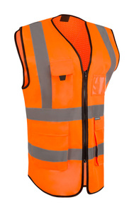 Gilet de sécurité réfléchissant personnalisé haute visibilité, léger, en polyester, pour le travail de construction - Product Image 2