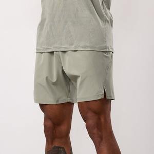 Shorts de sport d'été pour hommes en coton biologique 100% personnalisés, de haute qualité, en molleton bouclette, vierges - Product Image 1
