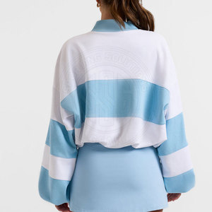 Sudadera para mujer al por mayor con tela de calidad para uso casual y al aire libre, sudaderas con cuello simulado para mujer - Product Image 2