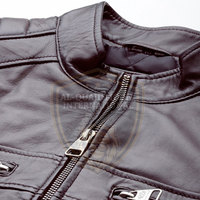 Veste en cuir décontractée pour l'hiver, en promotion, matériau durable, couleur unie
