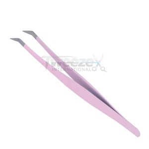 Pinzas para Pestañas TWEEZEX INTERNATIONAL Profesionales, Finas, Duraderas, Antiestáticas, de Acero Inoxidable, Punta Lisa, 10 mm, para Extensión de Pestañas - Product Image 1