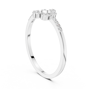 Anillos minimalistas de oro sólido de 14k con diamantes de corte redondo para mujer, ideales para regalo, compromiso, aniversario, boda. - Product Image 3