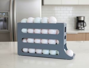 Zenara Classic Rolling Plastic <b>Egg</b> <b>Storage</b> Box Multi-layer Durable Eco-Friendly BPA Free Dishwasher Safe Food Grade Stackable - Product Image 4