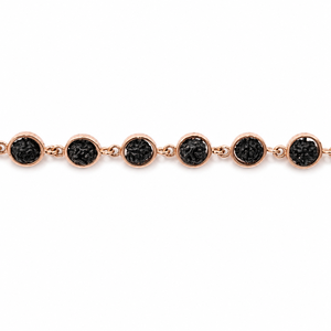 Pulsera de tenis de oro de 18 quilates con ónix negro, joyería de moda clásica de eslabones pulidos para mujer, uso diario, regalo elegante para fiestas - Product Image 3