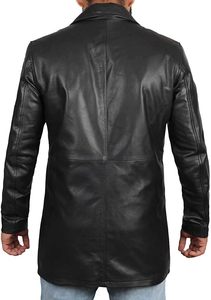 Chaquetas Largas de Cuero Genuino Clásicas de Alta Calidad, Abrigos de Cuero Personalizados OEM Elegantes para Hombre, Ofrecidos a Precios de Mayoreo 2026 - Product Image 5