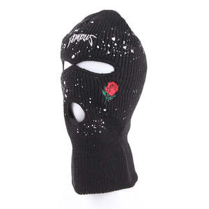 Cagoule de moto et de ski intégrale coupe-vent pour homme, en polyester noir uni, personnalisable avec logo, modèle 2025 - Product Image 4