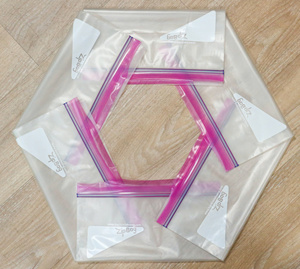 Double sac réutilisable de nourriture de fermeture éclair offrant la représentation étanche forte pour l'emballage alimentaire industriel et les applications de stockage - Product Image 4