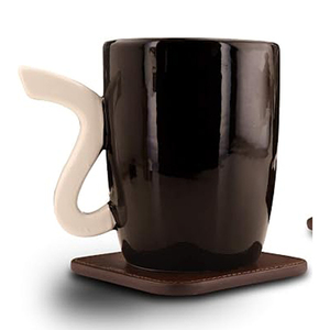 Sous-verres en cuir au design classique (lot de 4) - Surface antidérapante Marron - Product Image 3