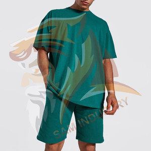 Conjunto Deportivo Informal Ligero y Transpirable de Dos Piezas para Hombre, Conjunto de Verano de Dos Piezas con Logotipo Personalizado - Product Image 4