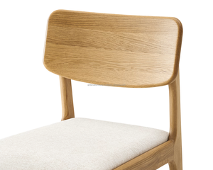 Midcentury Modern 6 Piece Wooden Dining Set with Solid Back <b>Chairs</b> <b>and</b> <b>Bench</b> for Home Dining Room - Product Image 5