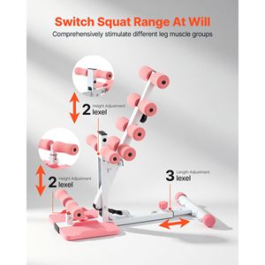 Máquina de Sentadillas Profundas Ajustable, Entrenador de Glúteos con 3 Bandas de Resistencia de Alta Intensidad, Ejercitador Plegable para Piernas y Abdomen - Product Image 4