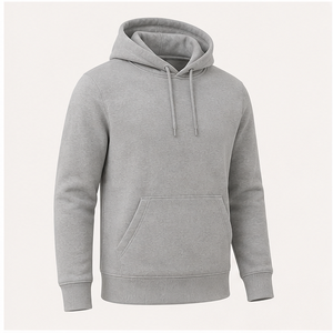 Sudadera con Capucha Personalizable para Hombre, Color Gris Plateado, Corte Regular Ajustado, Cordón Tonal, Bolsillo Canguro, Mezcla de Algodón Compacto, Fleece MHOOD-0047 - Product Image 3