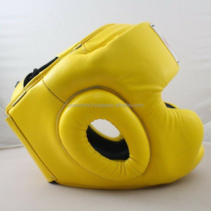 Casque de boxe en cuir unisexe pour entraînement professionnel, protection ouverte du visage, design respirant pour toutes les saisons, sécurité sportive - Product Image 3