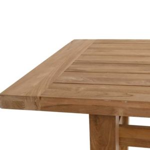 Solid <b>Wood</b> Rectangular <b>Dining</b> <b>Table</b> Eco-Friendly Waterproof <b>Rustic</b> Modern Design Stable Home Furniture 4 Seater Outdoor Indoor - Product Image 3