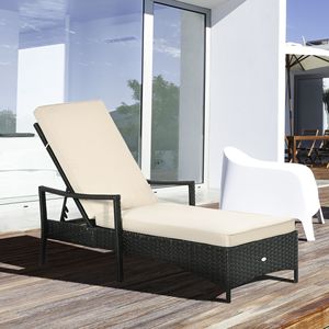 Tumbona de Ratán Lavable para Mujer con Cojín Ajustable para Uso Individual o Doble - Product Image 2