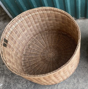 Panier à plantes tissé en rotin naturel, panier à plantes bohème, panier à plantes tissé à la main, panier à plantes d'intérieur avec roulettes - Product Image 3