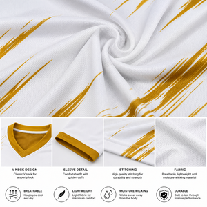 Ensemble d'uniformes de football personnalisés haut de gamme pour hommes : maillot, short, chaussettes, vêtements de sport d'équipe, respirant, séchage rapide, polyester, numérique - Product Image 5