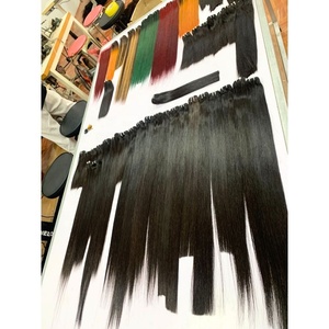 Cabello vietnamita Color natural Cabello Mejor precio al por mayor Extensiones de cabello virgen alineado con cutícula recta - Product Image 5