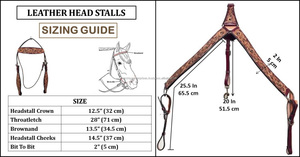Cabecera de cuero de vaca genuino con Riendas de cuello de pecho, juego de tachuelas personalizadas para carreras de caballos a precio de venta al por mayor - Product Image 3