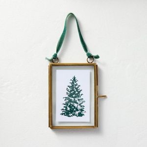 Square Metal <b>Photo</b> <b>Frame</b> With <b>Black</b> Patterned Strap Vertical Design - Product Image 5