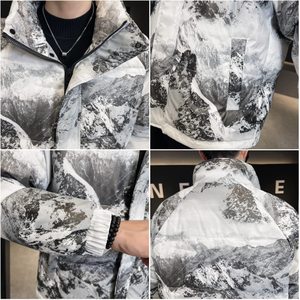 Veste d'hiver matelassée de haute qualité pour hommes, respirante, non tissée, avec fermeture éclair, col montant, logo imprimé OEM, couleur personnalisée, imperméable, vente en gros - Product Image 1
