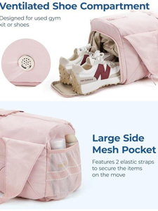 Bolsa de Gimnasio y Viaje Unisex Portátil AL SWANS, 40-55L, Impermeable, de Poliéster, con Correa Ajustable, Bolsillo para Botella de Agua y Cierre - Product Image 4