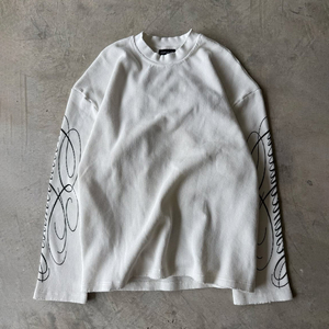 Camiseta Térmica de Manga Larga para Hombre, Ecológica, Tejido Waffle, 320 GSM, Impresión DTG, Diseño Gráfico Frontal, Corte Holgado - Product Image 2